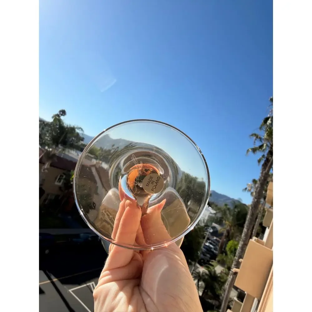 Estelle Colored Glass Amber Smoke Stemmed Wine Glasses Set of 4 Poland